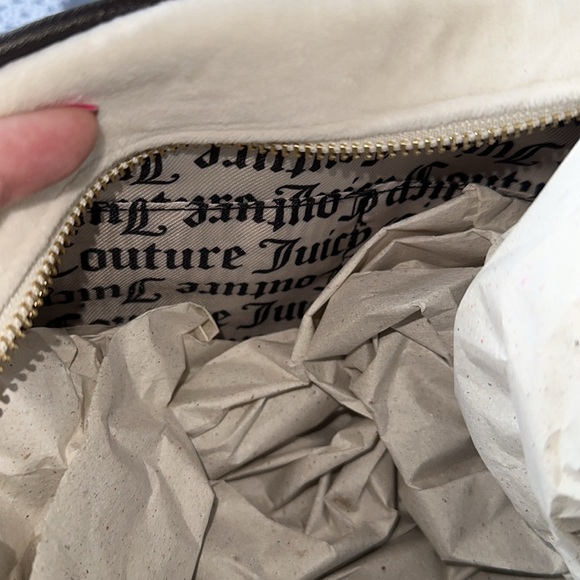 juicy Couture pink bowler velour heritage hand bag crossbody new release - Picture 8 of 15